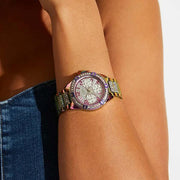  Shop Authentic Guess Lady Frontier Diamonds Silver Dial Multicolor Steel Strap Watch for Women - GW0044L1 - Luxxuri