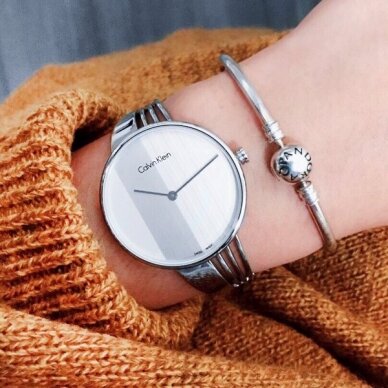  Shop Authentic Calvin Klein Drift Silver Dial Silver Steel Strap Watch for Women - K6S2N116 - Luxxuri