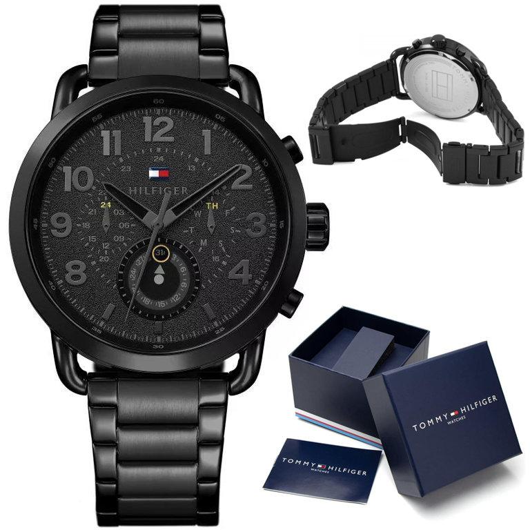  Shop Authentic Tommy Hilfiger Briggs Black Dial Black Steel Strap Watch for Men  - 1791423 - Luxxuri