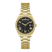  Shop Authentic Guess Luna Diamonds Black Dial Gold Steel Strap Watch for Women - GW0307L2 - Luxxuri