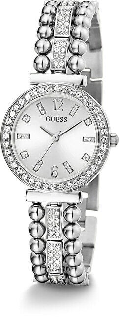  Shop Authentic Guess Gala Diamonds Silver Dial Silver Steel Strap Watch for Women - GW0401L1 - Luxxuri