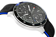  Shop Authentic Tommy Hilfiger Bank Quartz Black Dial Black Rubber Strap Watch for Men - 1791724 - Luxxuri