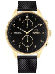  Shop Authentic Tommy Hilfiger Chase Quartz Black Dial Black Mesh Bracelet Watch for Men - 1791580 - Luxxuri