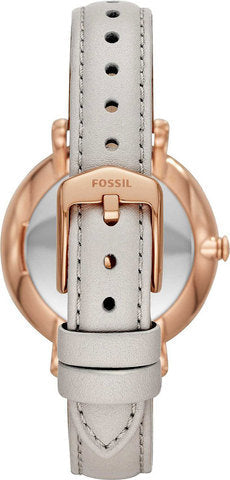  Shop Authentic Fossil Jacqueline Mother of Pearl Dial Grey Leather Strap Watch for Women - ES4672 - Luxxuri