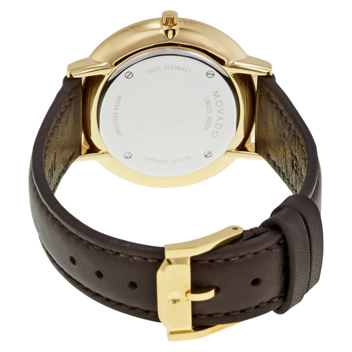  Shop Authentic Movado Ultra Slim Blue Dial Brown Leather Strap Watch For Women - 0607092 - Luxxuri