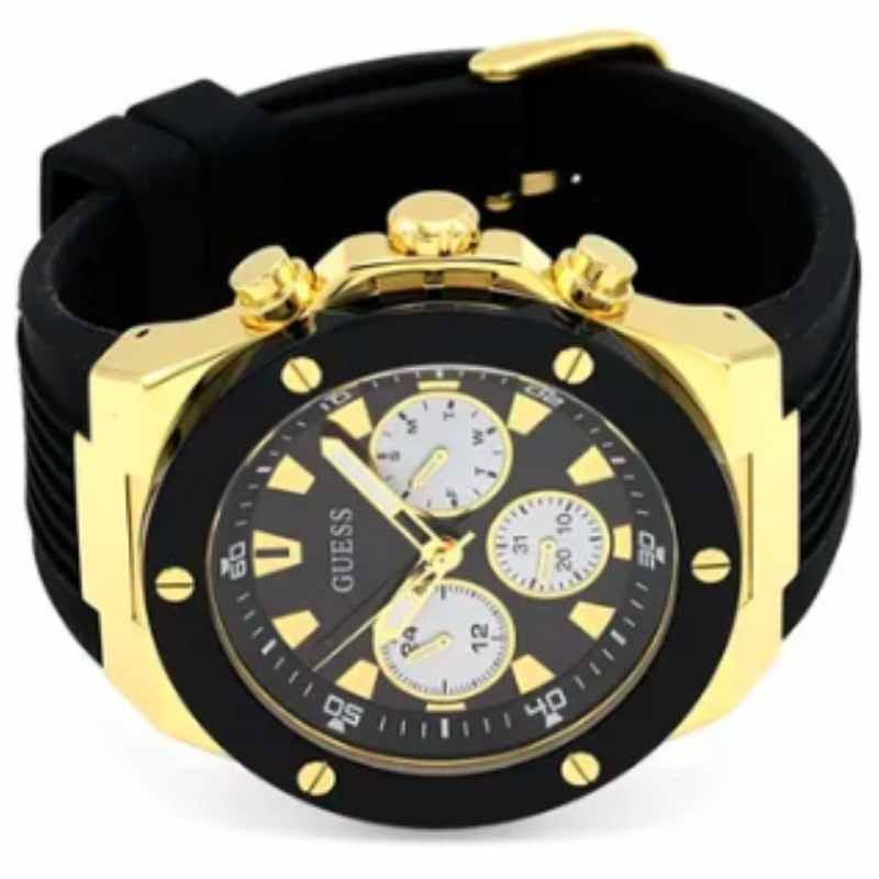  Shop Authentic Guess Poseidon Chronograph Black Dial Black Rubber Strap Watch for Men - GW0057G1 - Luxxuri