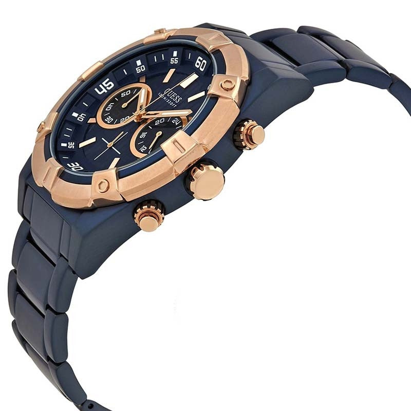  Shop Authentic Guess Jolt Analog Blue Dial Blue Steel Strap Watch for Men - W0377G4 - Luxxuri