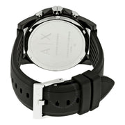  Shop Authentic Armani Exchange Outerbanks Chronograph Black Dial Black Silicone Strap Watch For Men - AX1326 - Luxxuri