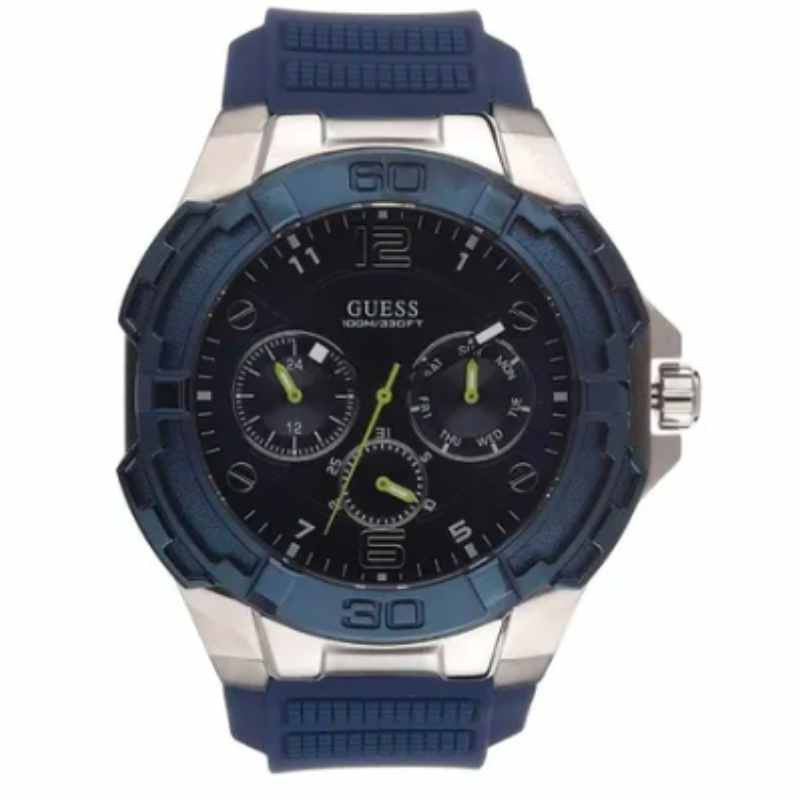  Shop Authentic Guess Genesis Multi Function Analog Blue Dial Blue Rubber Strap Watch For Men - W1254G1 - Luxxuri