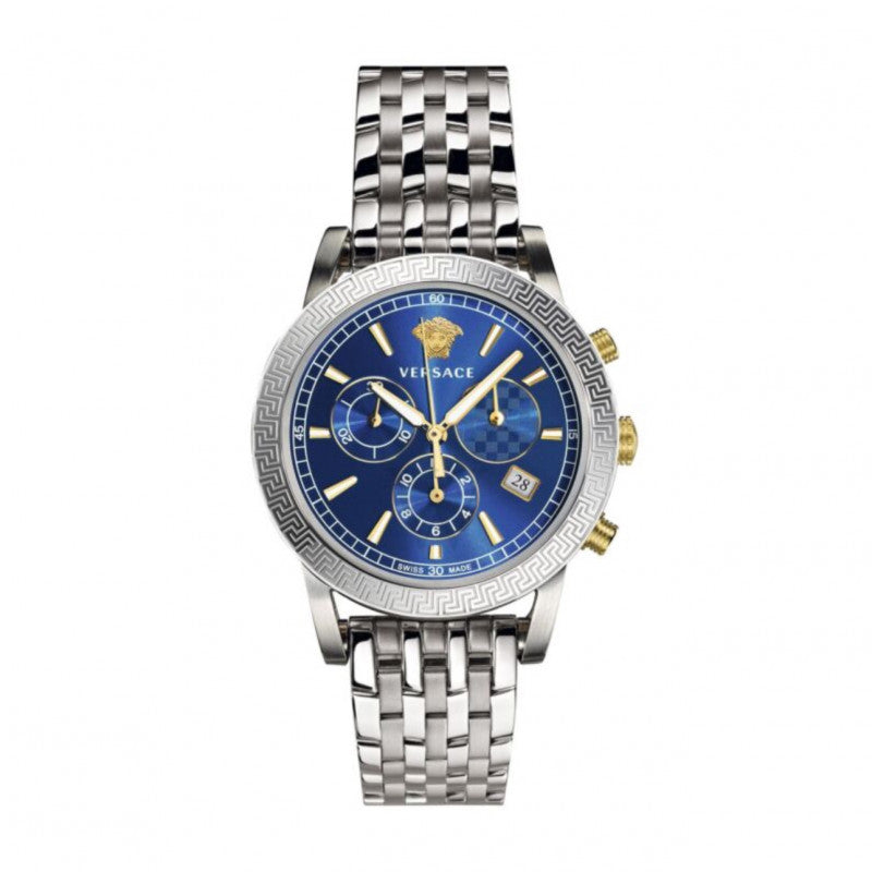  Shop Authentic Versace Sport Tech Chronograph Blue Dial Silver Steel Strap Watch for Men - VELT00219 - Luxxuri