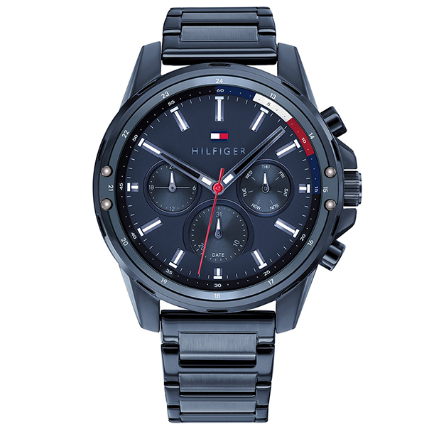  Shop Authentic Tommy Hilfiger Mason Blue Dial Blue Steel Strap Watch for Men - 1791789 - Luxxuri
