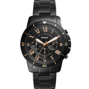  Shop Authentic Fossil Grant Sport Chronograph Black Dial Black Steel Strap Watch for Men - FS5374 - Luxxuri