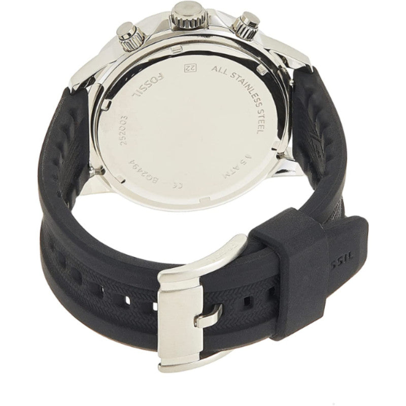  Shop Authentic Fossil Bannon Multifunction Black Dial Black Silicone Strap Watch for Men - BQ2494 - Luxxuri
