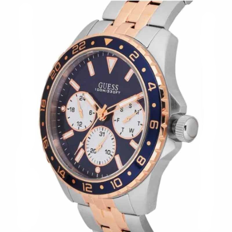  Shop Authentic Guess Odyssey Blue Dial Two Tone Steel Strap Watch For Men - W1107G3 - Luxxuri