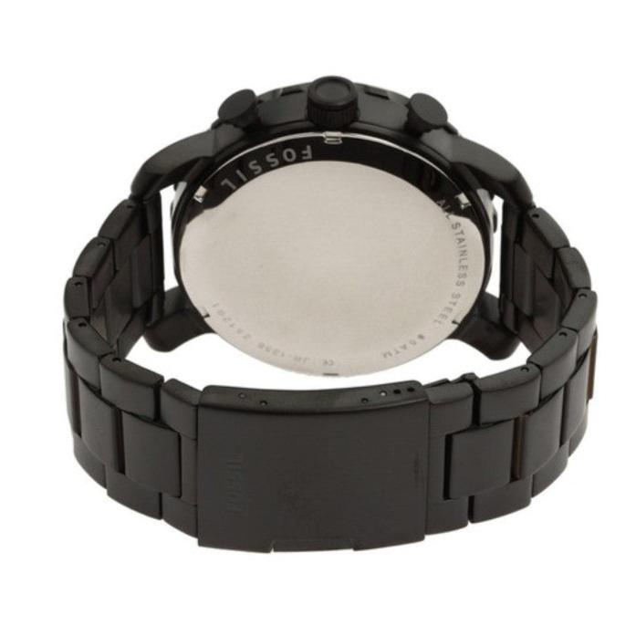  Shop Authentic Fossil Nate Chrongraph Ion Plated Black Dial Black Steel Strap Watch for Men - JR1356 - Luxxuri