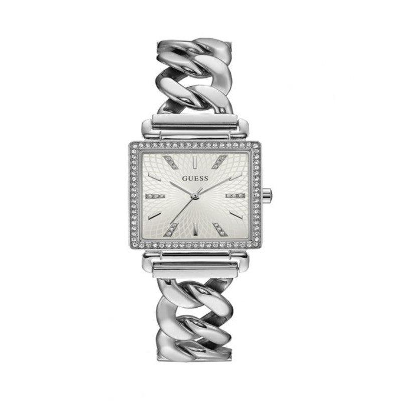  Shop Authentic Guess Vanity Diamonds White Dial Silver Steel Strap Watch for Women - W1030L1 - Luxxuri