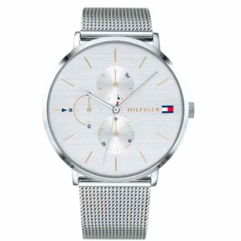  Shop Authentic Tommy Hilfiger Jenna Quartz Silver Dial Silver Mesh Bracelet Watch For Women - 1781942 - Luxxuri