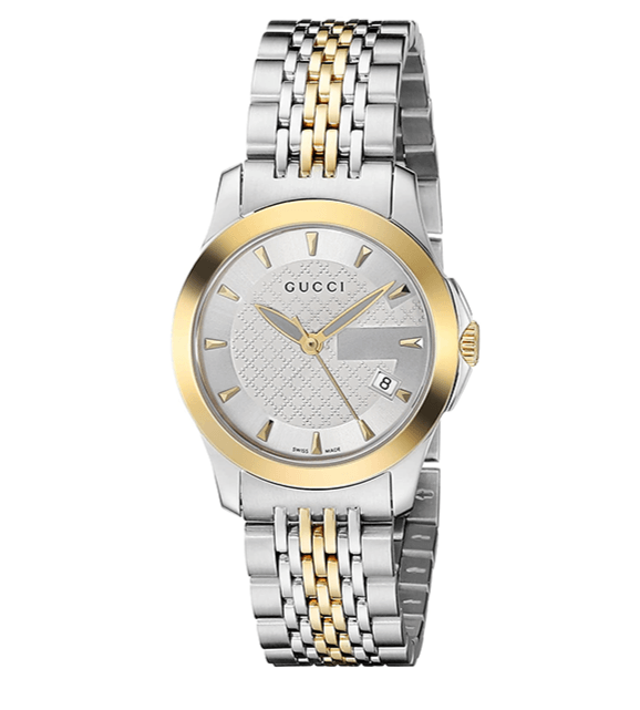  Shop Authentic Gucci G Timeless Silver Dial Two Tone Steel Strap Watch For Women - YA126511 - Luxxuri