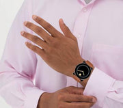  Shop Authentic Movado Bold Black Dial Brown Leather Strap Watch For Men - 3600305 - Luxxuri
