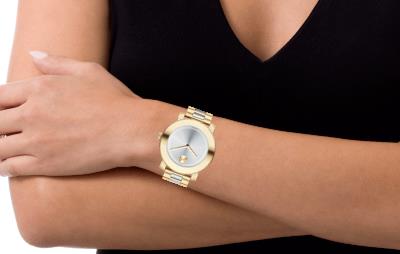  Shop Authentic Movado Bold Silver Dial Two Tone Steel Strap Watch for Women - 3600129 - Luxxuri