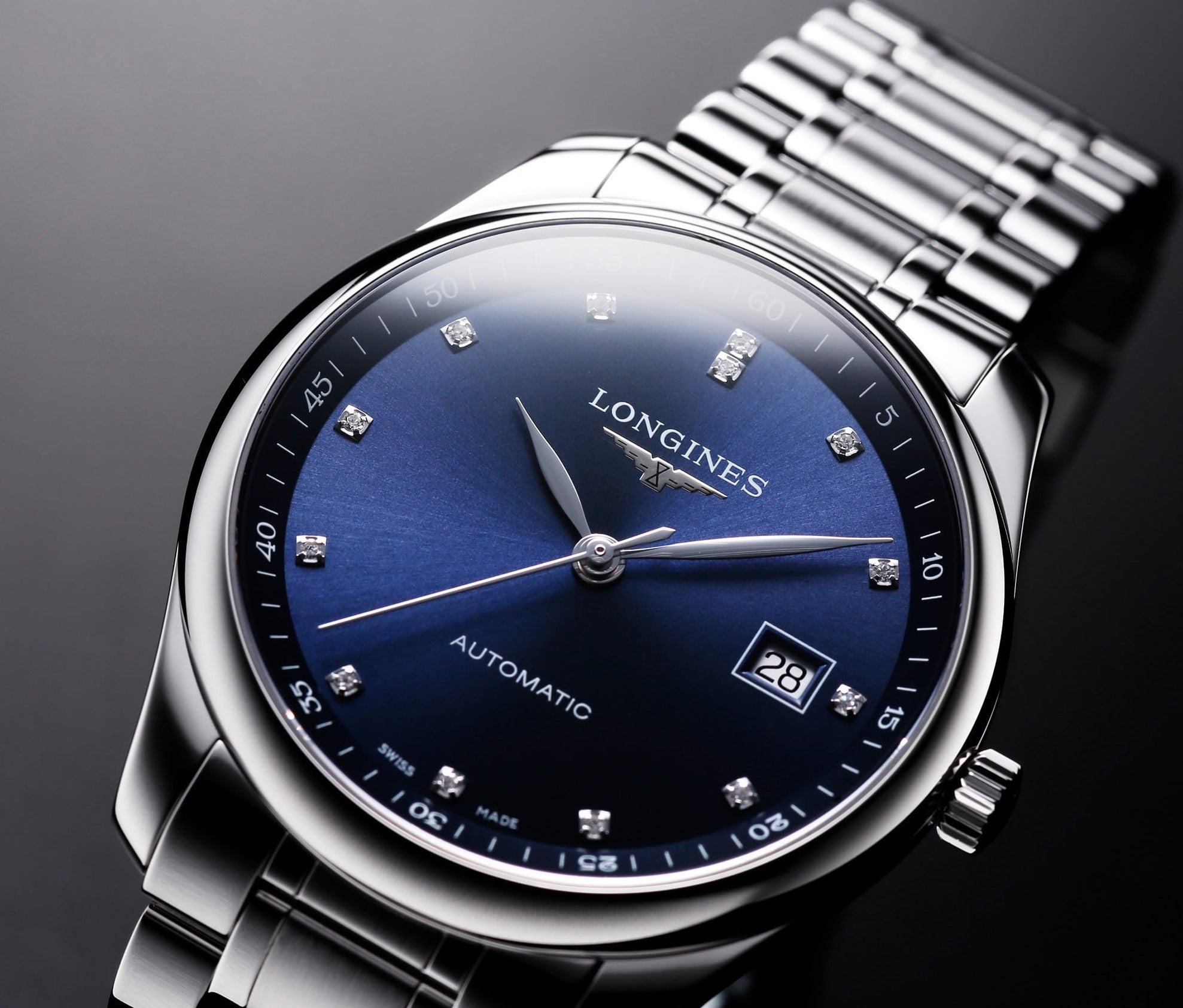  Shop Authentic Longines Master Collection Automatic 40mm Blue Dial Silver Steel Strap Watch for Men - L2.793.4.97.6 - Luxxuri
