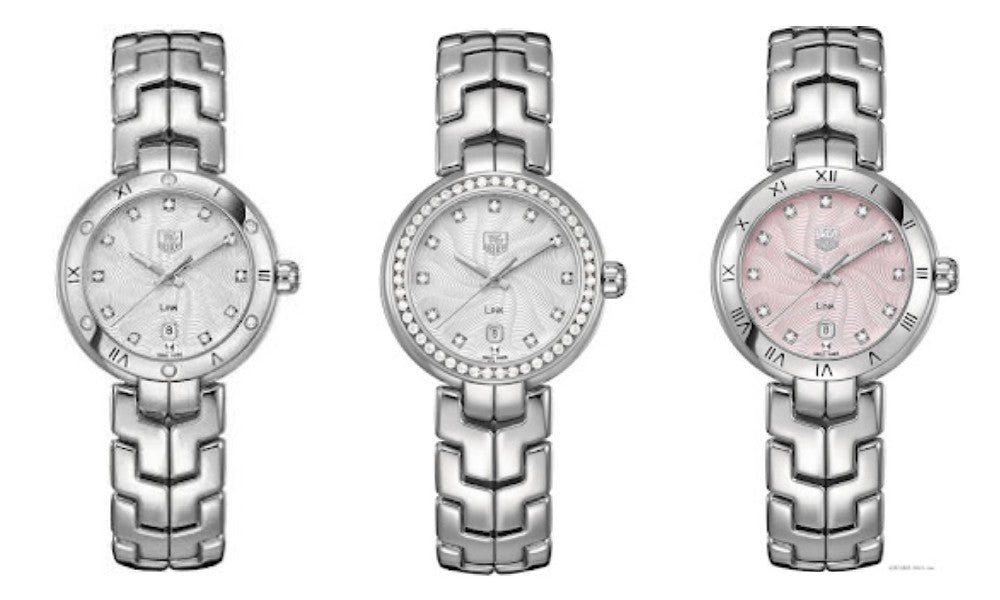  Shop Authentic Tag Heuer Link Diamonds Pink Dial Silver Steel Strap Watch for Women - WAT1415.BA0954 - Luxxuri