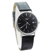  Shop Authentic Longines Presence 38.5mm Automatic Black Dial Black Leather Strap Watch for Men - L4.921.4.52.2 - Luxxuri