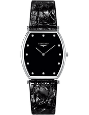  Shop Authentic Longines La Grande Classique de Longines Tonneau Black Dial Black Leather Strap Watch for Women - L4.205.4.58.2 - Luxxuri