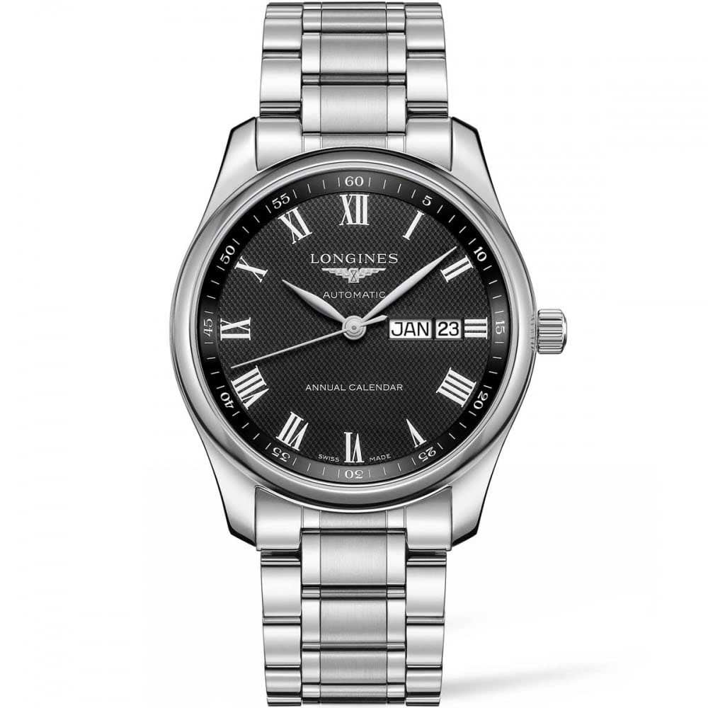  Shop Authentic Longines Master Collection Automatic Day Date Black Dial Silver Steel Strap Watch for Men - L2.755.4.51.6 - Luxxuri