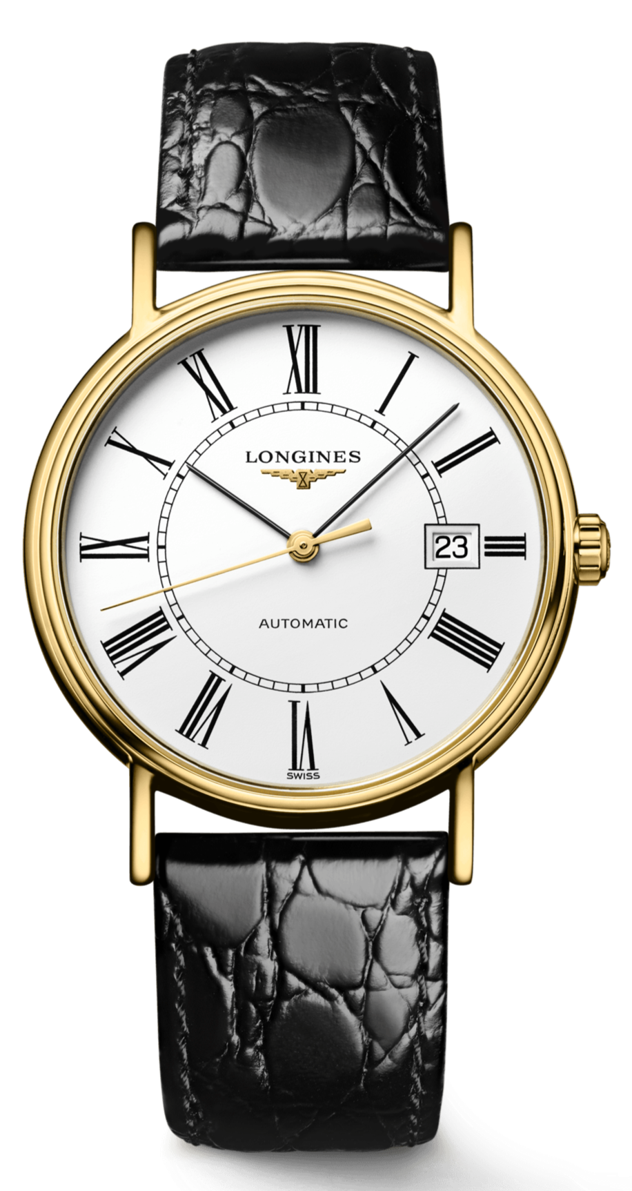  Shop Authentic Longines Presence 25.5mm Automatic White Dial Black Leather Strap Watch for Women - L4.921.2.11.2 - Luxxuri