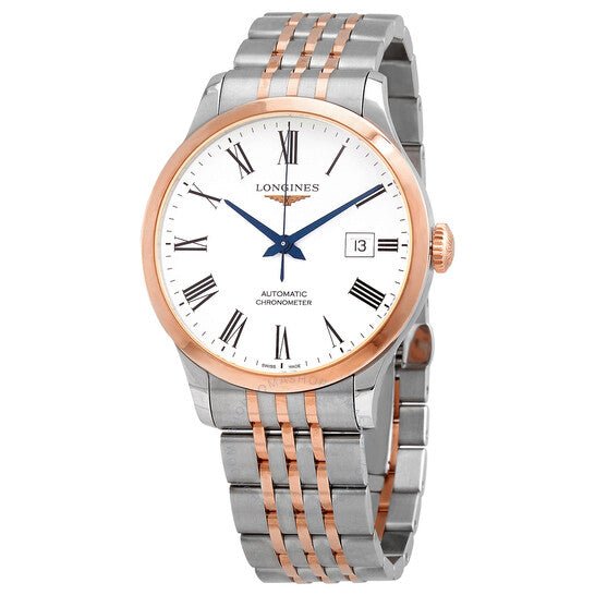  Shop Authentic Longines Record Automatic 18K Pink Gold Watch for Men - L2.821.5.11.7 - Luxxuri