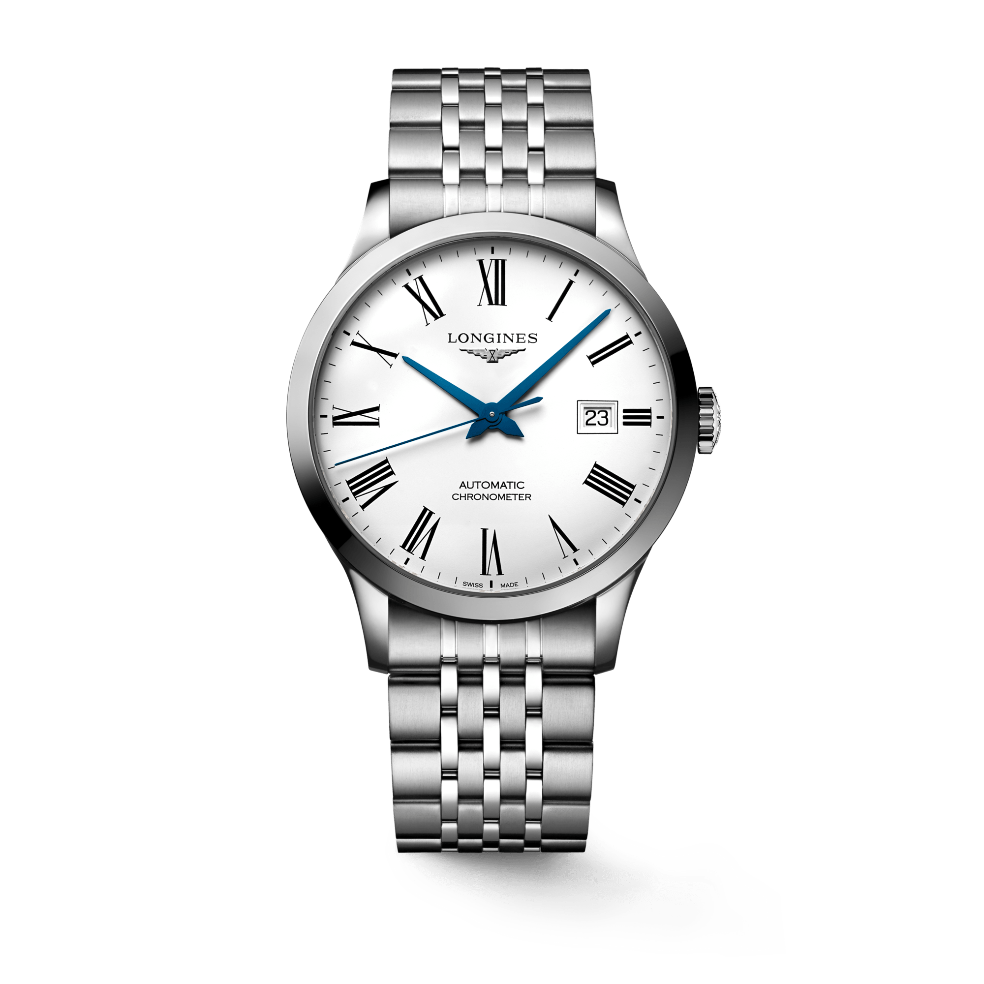  Shop Authentic Longines Record Automatic Stainless Steel 40mm Watch for Men - L2.821.4.11.6 - Luxxuri