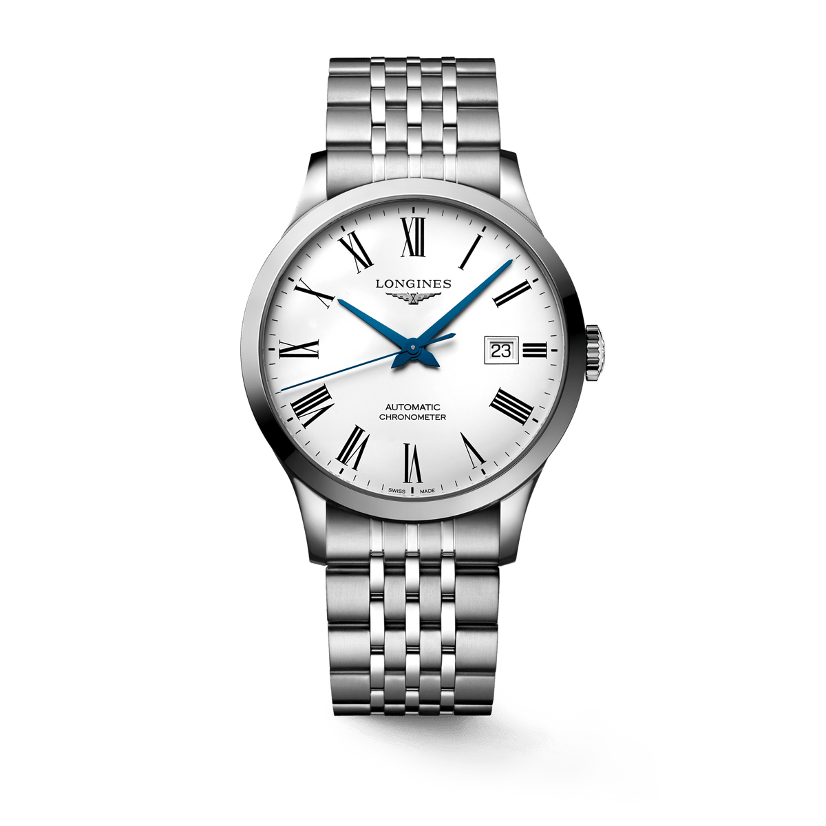  Shop Authentic Longines Record Automatic Stainless Steel 40mm Watch for Men - L2.821.4.11.6 - Luxxuri