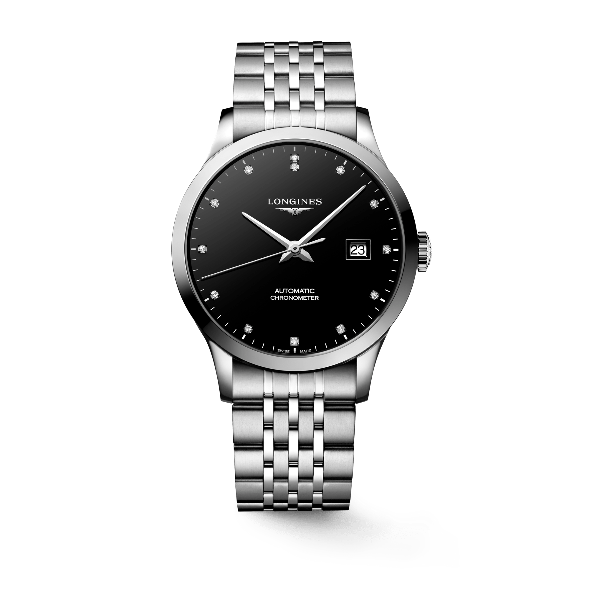  Shop Authentic Longines Record Automatic Stainless Steel 40mm Watch for Men - L2.821.4.57.6 - Luxxuri