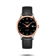 Shop Authentic Longines Record Black Dial Black Leather Strap Watch for Men - L2.821.5.57.2 - Luxxuri