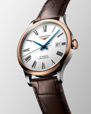 Shop Authentic Longines Record Automatic Stainless Steel 18K Gold Watch for Men - L2.821.5.11.2 - Luxxuri