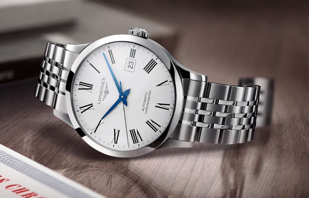  Shop Authentic Longines Record Automatic Stainless Steel 40mm Watch for Men - L2.821.4.11.6 - Luxxuri