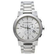  Shop Authentic Burberry The City Chronograph Silver Dial Silver Steel Strap Watch for Men - BU9350 - Luxxuri
