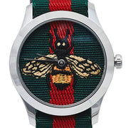  Shop Authentic Gucci Le Marche des Merveilles Red & Green Dial Red & Green Nylon Strap Unisex Watch - YA1264060 - Luxxuri