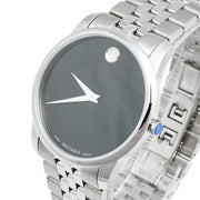  Shop Authentic Movado Museum Classic Black Dial Silver Steel Strap Watch For Men - 606504 - Luxxuri