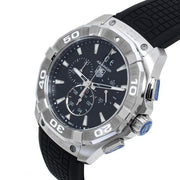  Shop Authentic Tag Heuer Aquaracer Chronograph Black Dial Black Rubber Strap Watch for Men - CAY1110.FT6041 - Luxxuri