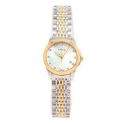  Shop Authentic Gucci G Timeless Diamonds Mother of Pearl Dial Two Tone Mesh Bracelet Watch for Women - YA126513 - Luxxuri