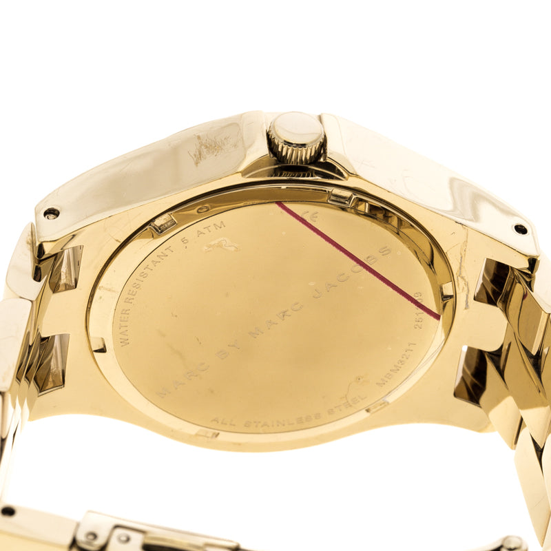  Shop Authentic Marc Jacobs Henry Gold Dial Gold Steel Strap Watch for Women - MBM3211 - Luxxuri