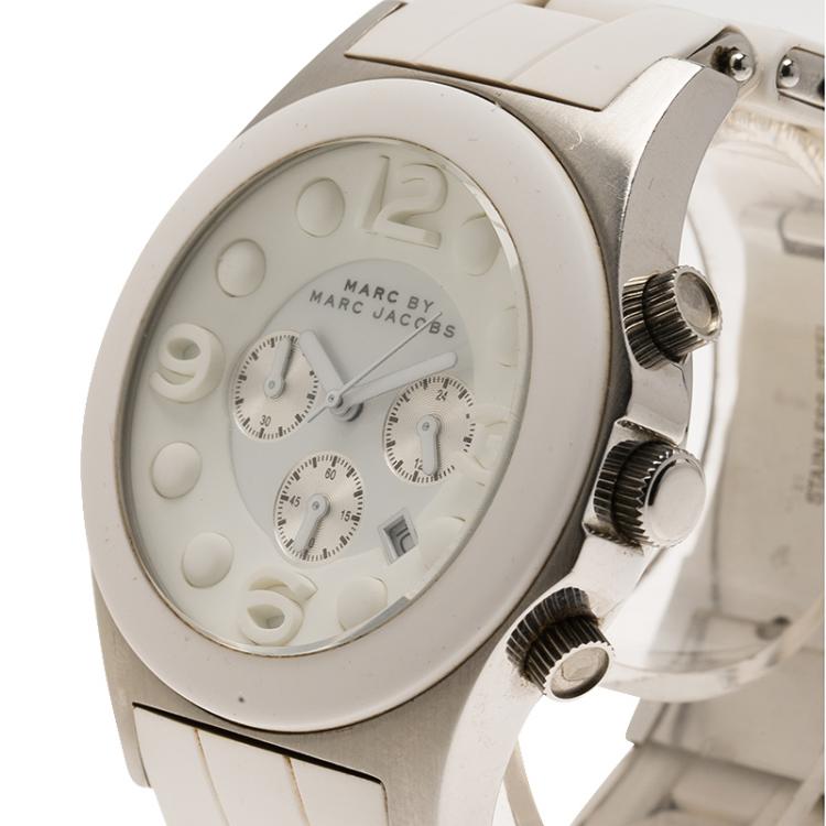  Shop Authentic Marc Jacobs Pelly White Dial White Silicone Strap Watch for Women - MBM2565 - Luxxuri