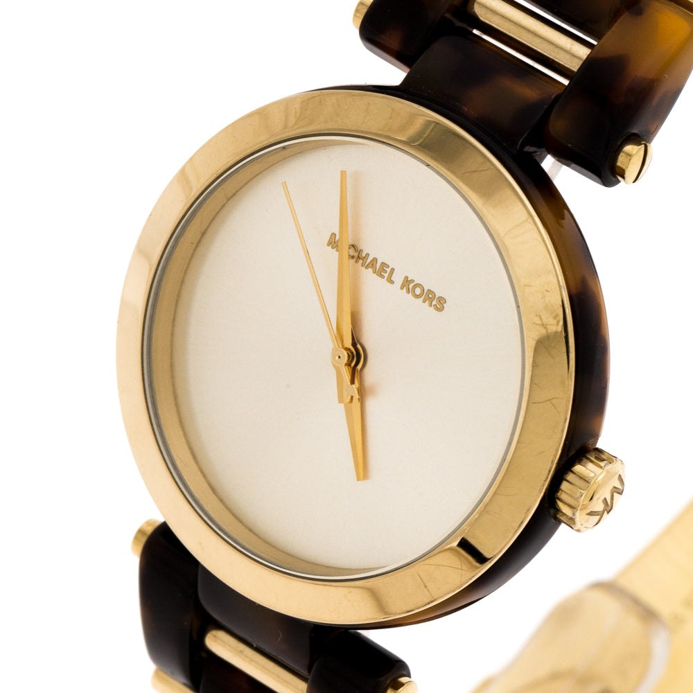  Shop Authentic Michael Kors Delray Gold Dial Two Tone Steel Strap Watch for Women - MK4314 - Luxxuri