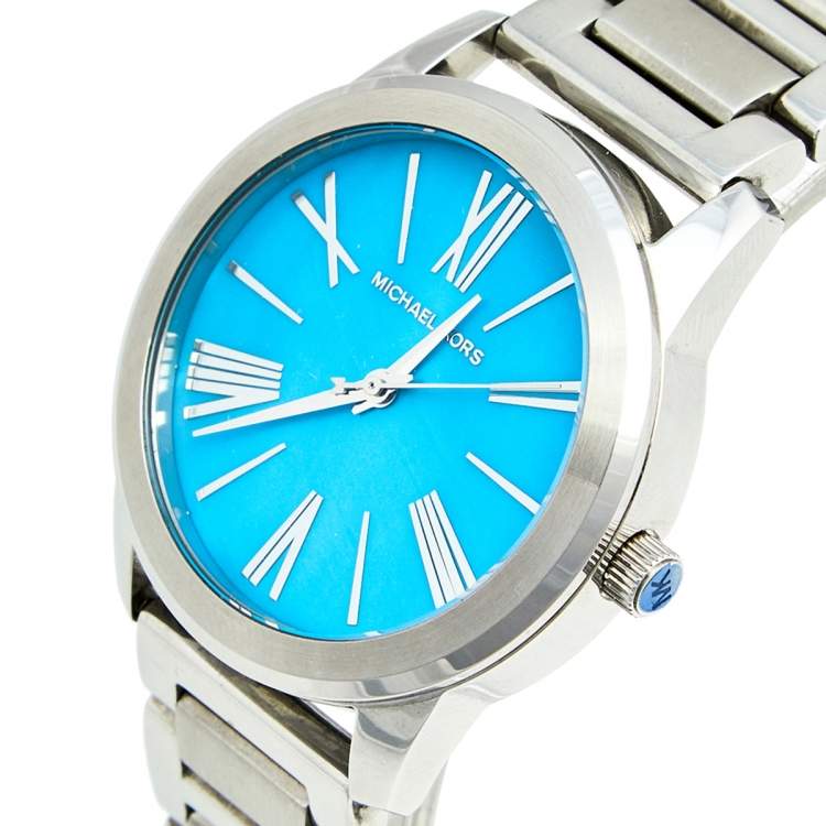  Shop Authentic Michael Kors Hartman Quartz Blue Dial Silver Steel Strap Watch For Women - MK3519 - Luxxuri