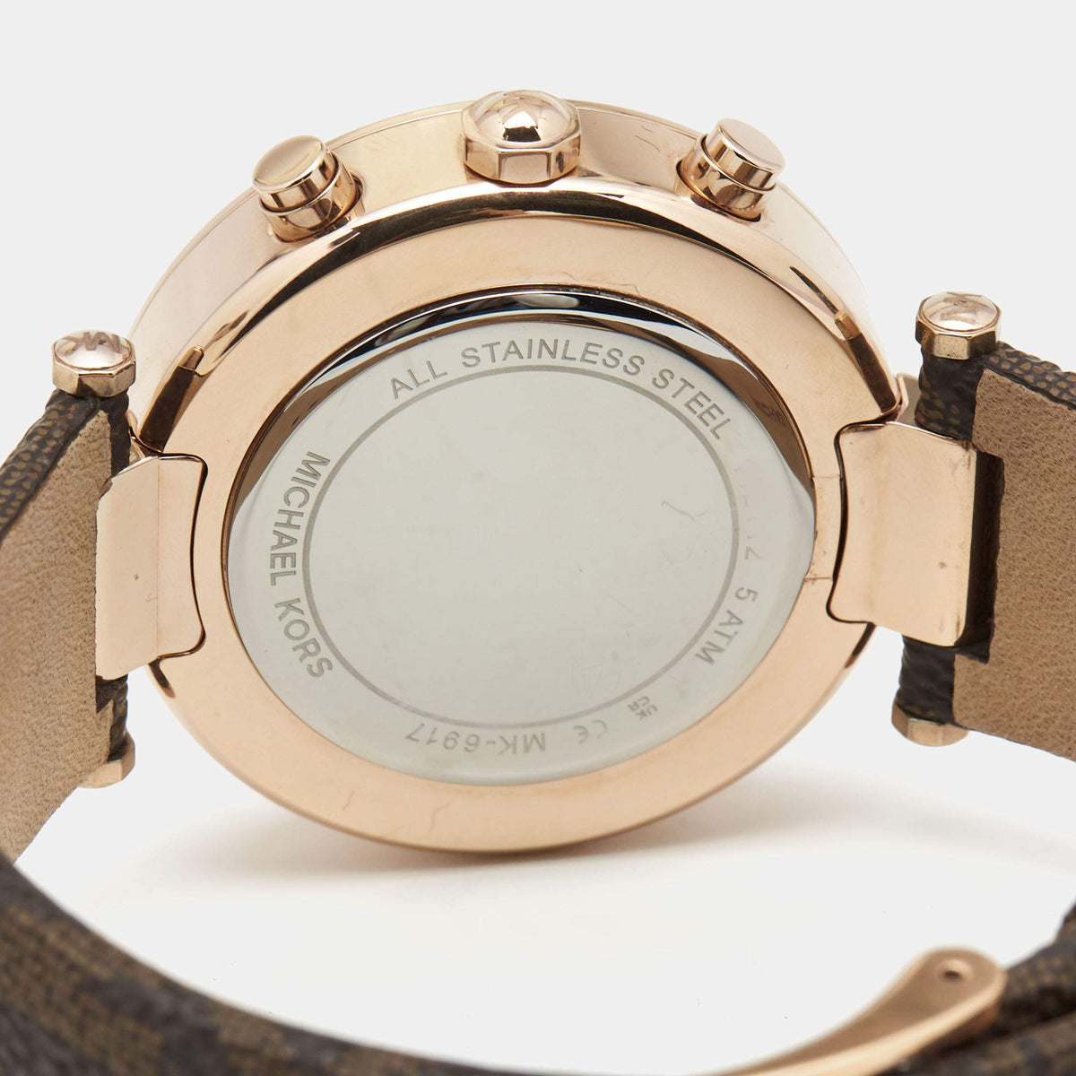  Shop Authentic Michael Kors Parker Chronograph White Dial Brown Leather Strap Watch For Women - MK6917 - Luxxuri