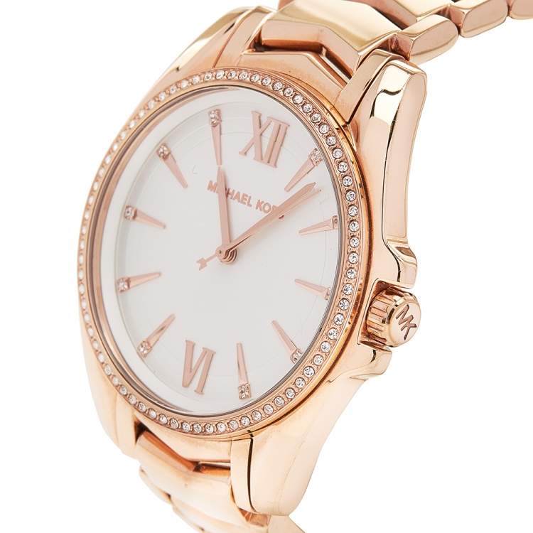  Shop Authentic Michael Kors Whitney Quartz White Dial Rose Gold Steel Strap Watch For Women - MK6694 - Luxxuri