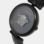  Shop Authentic Versace Palazzo Empire Black Dial Black Leather Strap Watch for Women - VCO050017 - Luxxuri