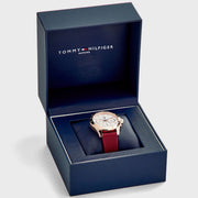  Shop Authentic Tommy Hilfiger Haven Quartz White Dial Red Rubber Strap Watch For Women - 1782200 - Luxxuri